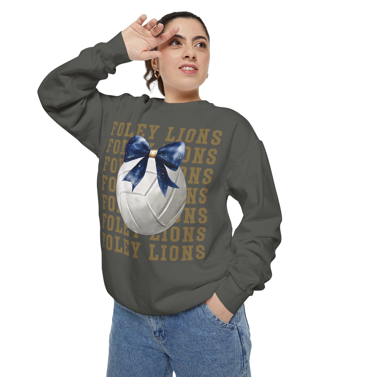 Foley Lions Volleyball Coquette Sweatshirt - Comfort Colors