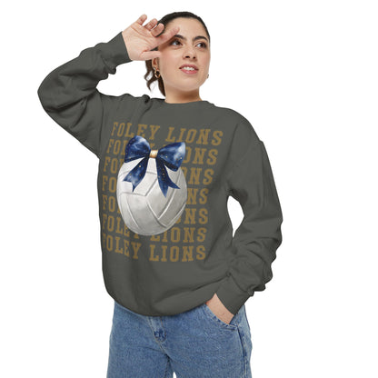 Foley Lions Volleyball Coquette Sweatshirt - Comfort Colors