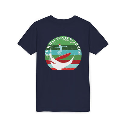 Youth Surfing Christmas Tee - Gildan
