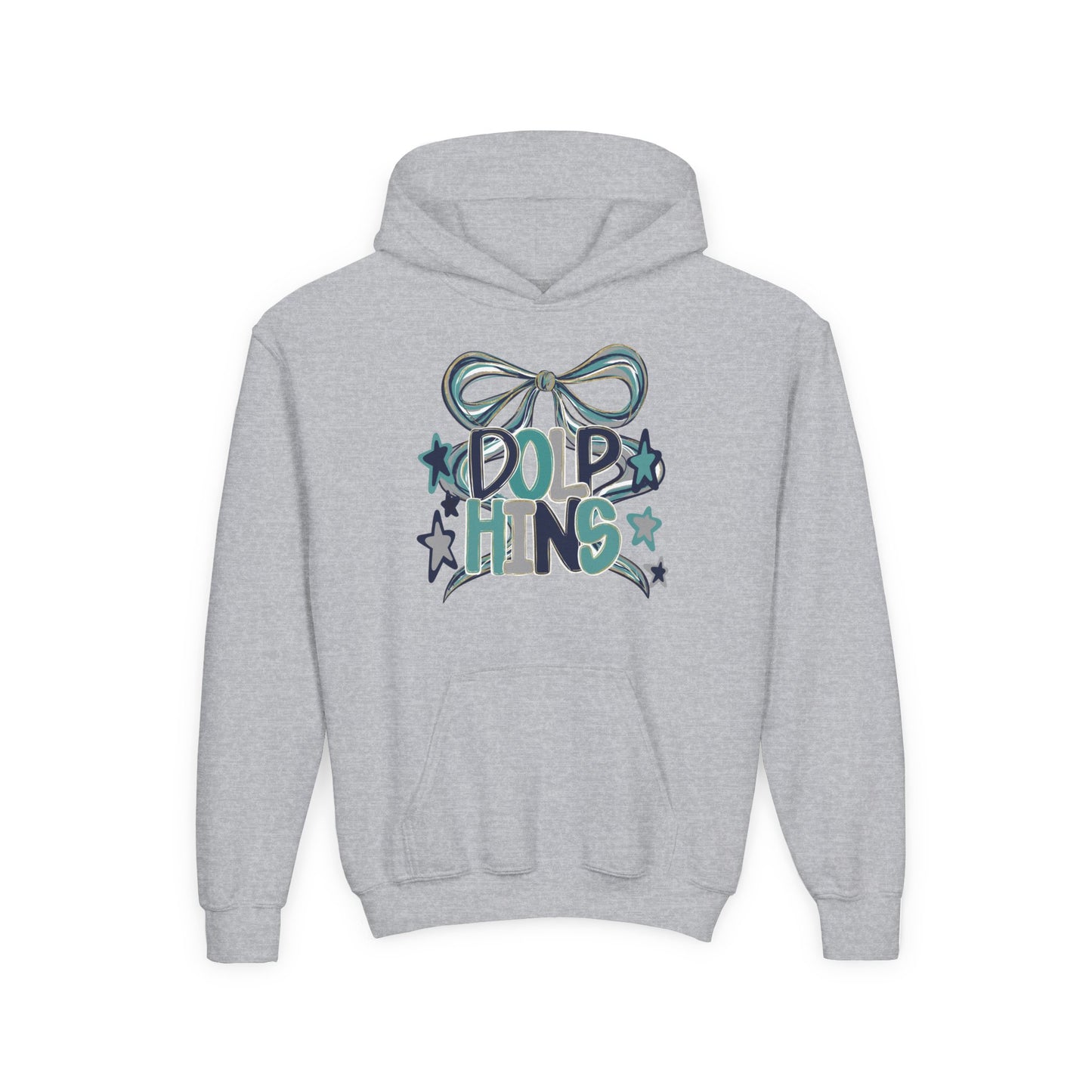 Youth Dolphins Ribbon Hoodie