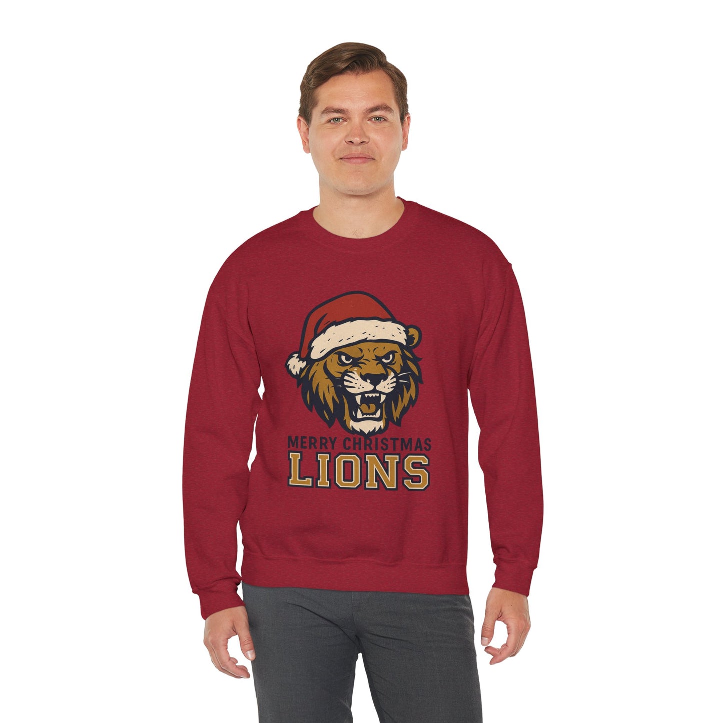 Merry Christmas Lions Sweatshirt — Gildan