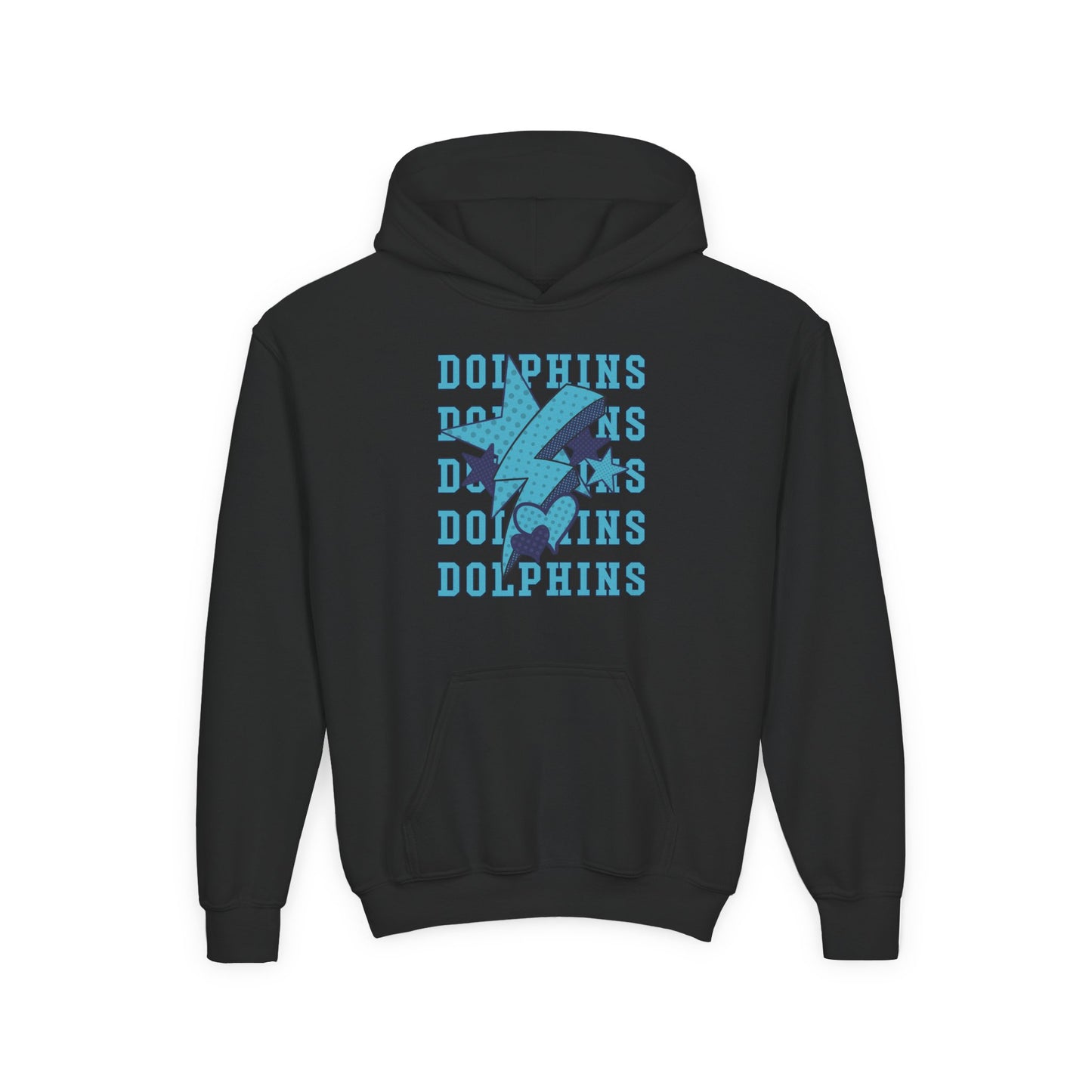 Youth Dolphin Lightning, Stars & Hearts Hoodie