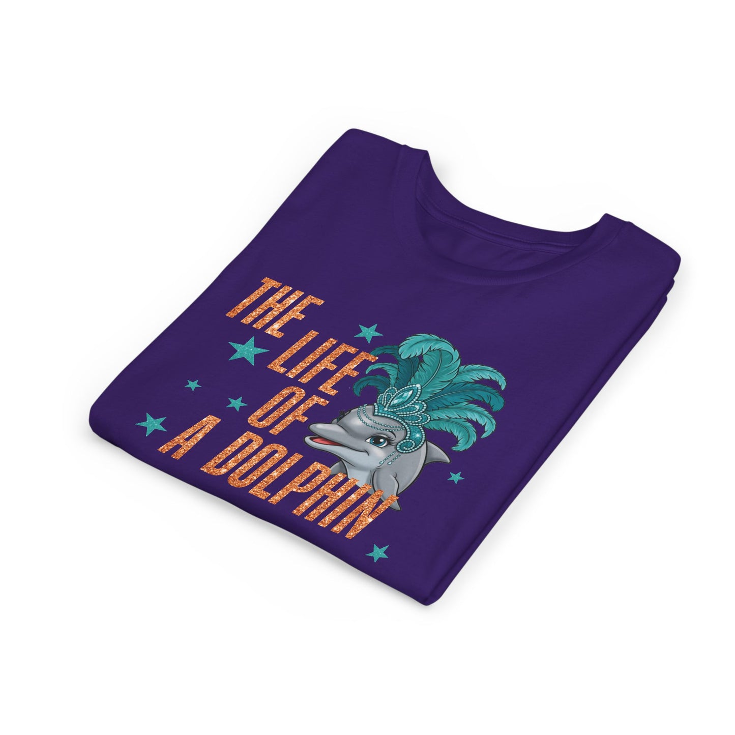 Life of a Dolphin Faux Glitter - Bella Canvas