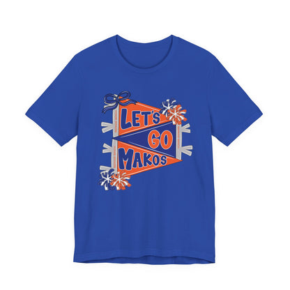 Adult Makos Let's Go Pennant Tee - Bella Canvas