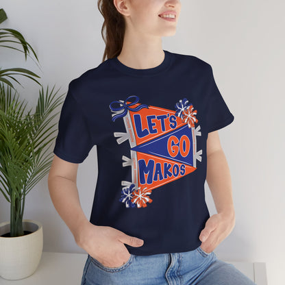 Adult Makos Let's Go Pennant Tee - Bella Canvas