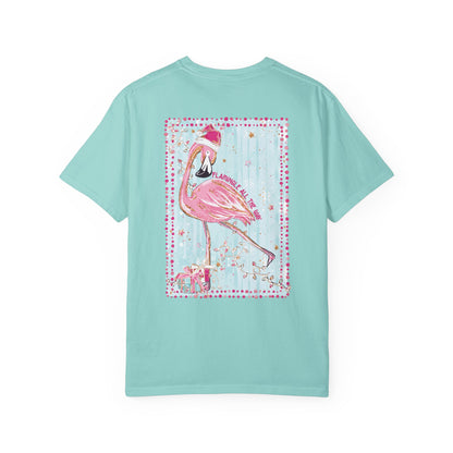 Flamingo Flamingle All the Way Christmas Tee - Comfort Colors