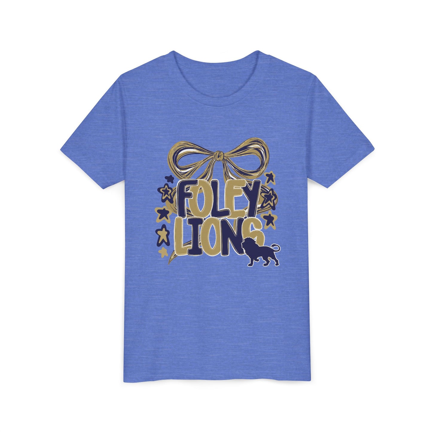 Youth Foley Lions Bow Tee - Bella Canvas