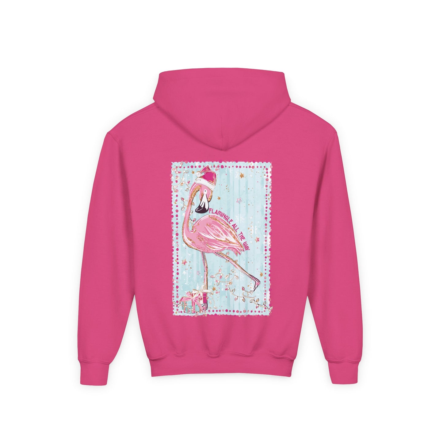 Flamingle All The Way Flamingo Hoodie - Gildan