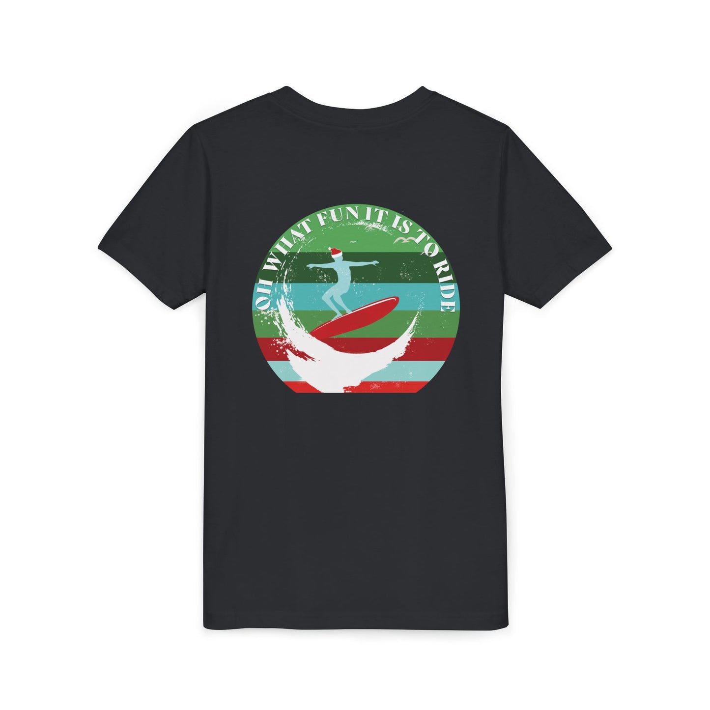 Youth Surfing Christmas Tee - Gildan