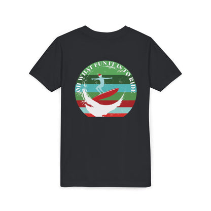 Youth Surfing Christmas Tee - Gildan