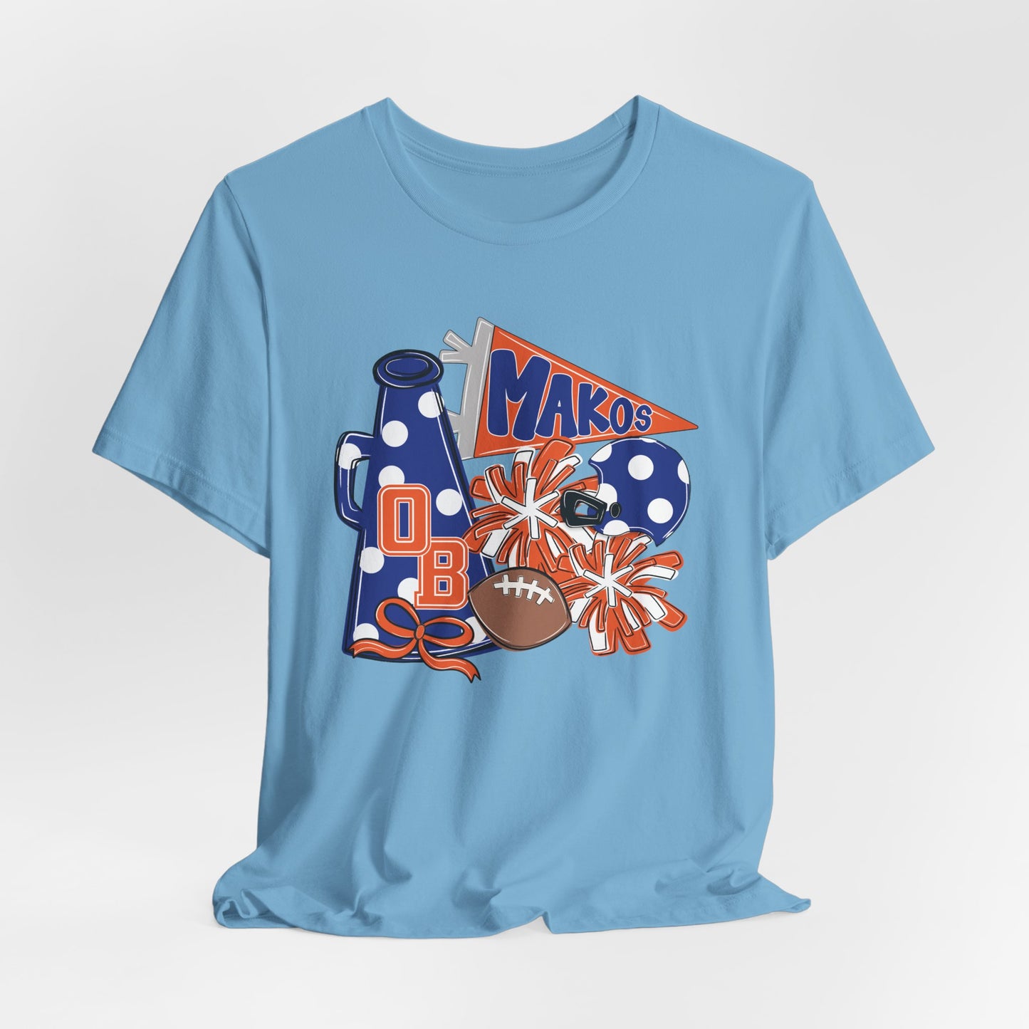 Adult Mega Makos Spirit Football Tee - Bella Canvas