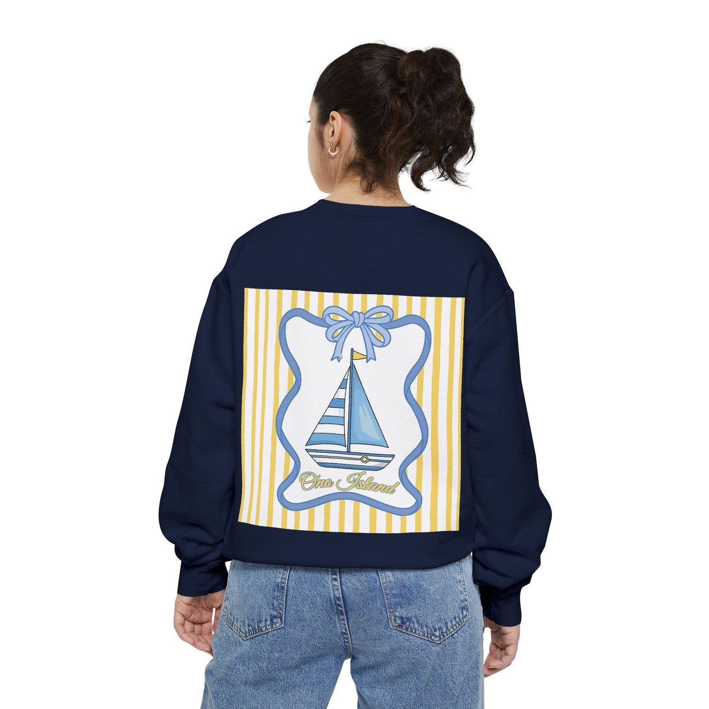 Adult Coquette Sailboat Sweatshirt - Comfort Colors