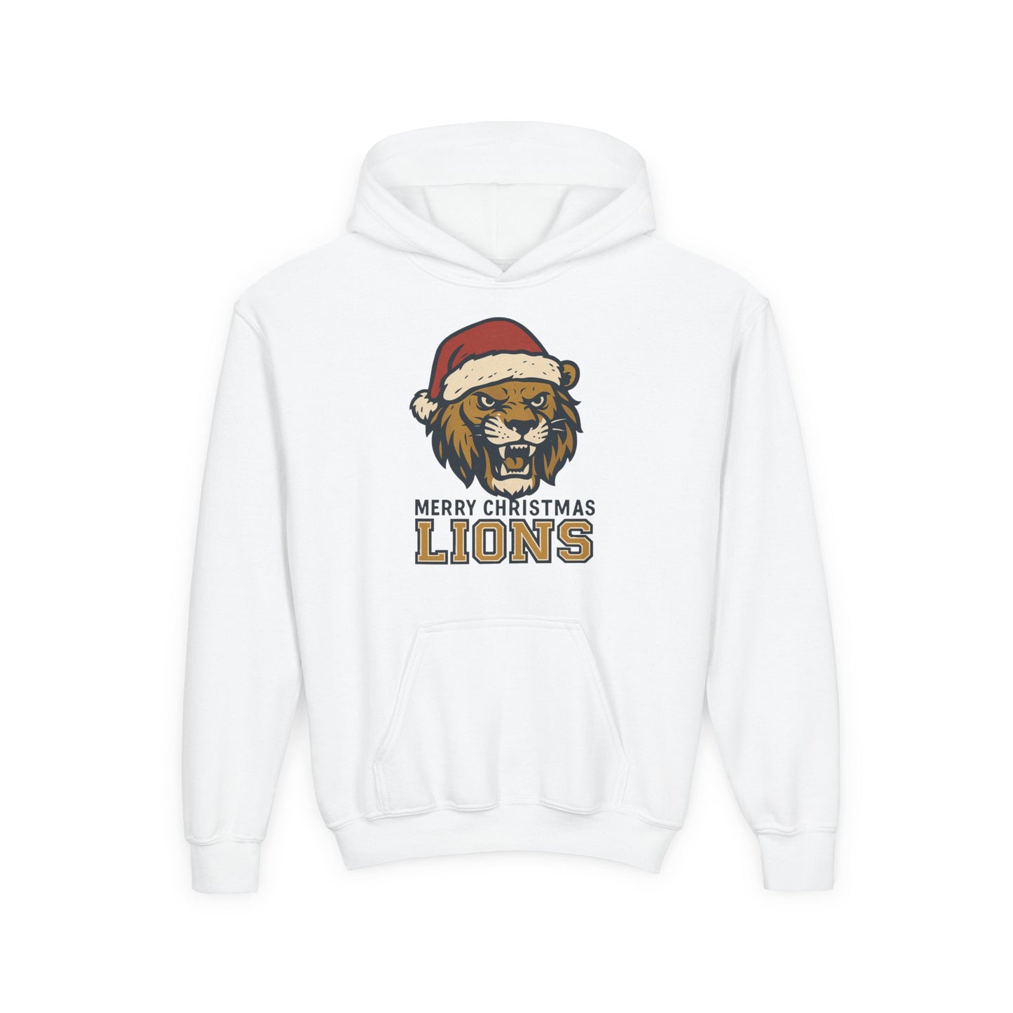 Merry Christmas Lions Hoodie - Gildan