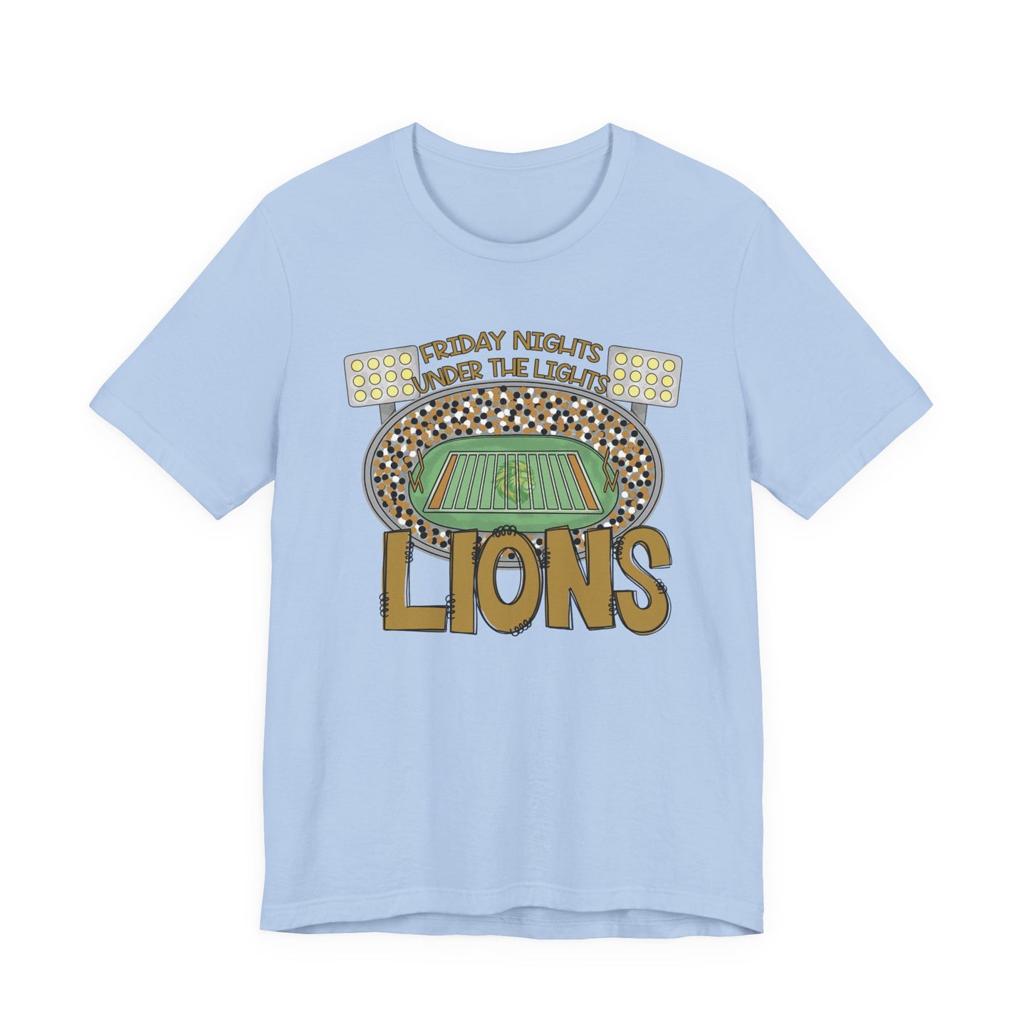 Adult LionsFriday Nights Under the Lights Tee - Bella Canvas
