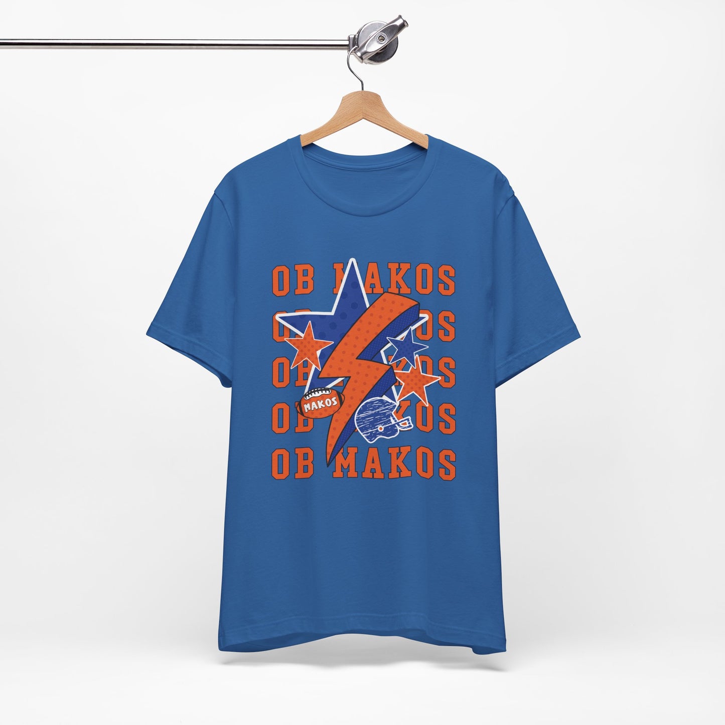 Adult Makos Lightning Football Tee - Bella Canvas