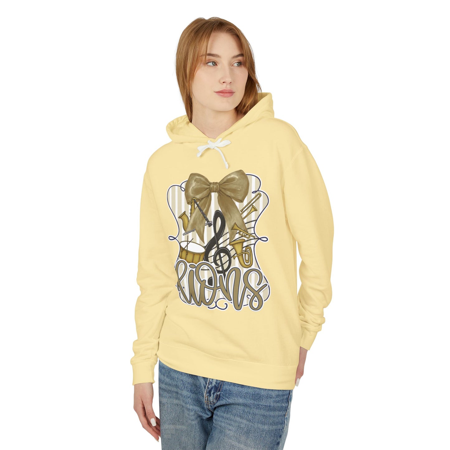 Adult Lions Coquette Band Hoodie - Comfort Colors