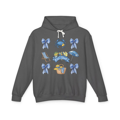 Adult Coquette Beach Day Lightweight Hooded Sweatshirt - Comfort Colors