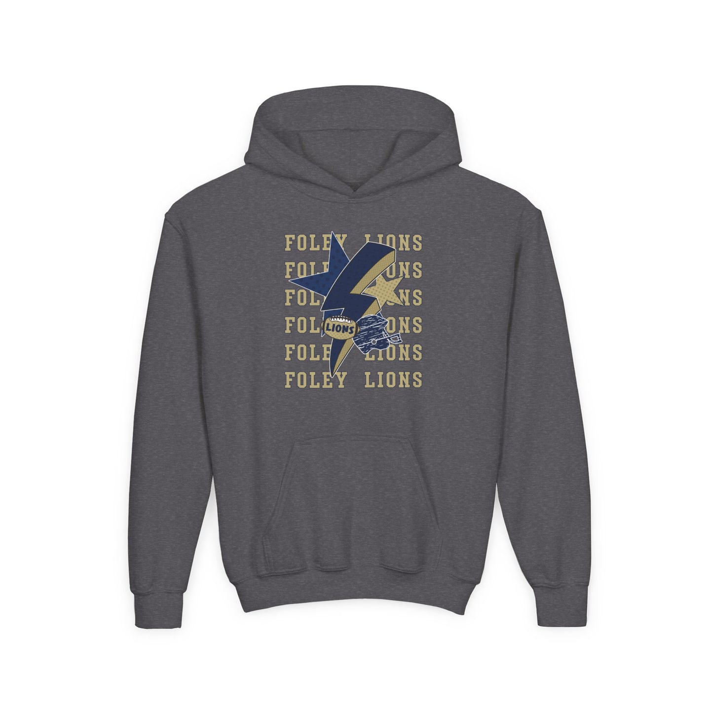 Youth Lions Lightning Football Hoodie