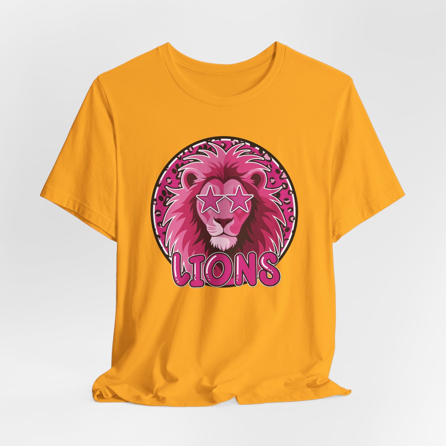Preppy Pink Lion Tee - Bella Canvas