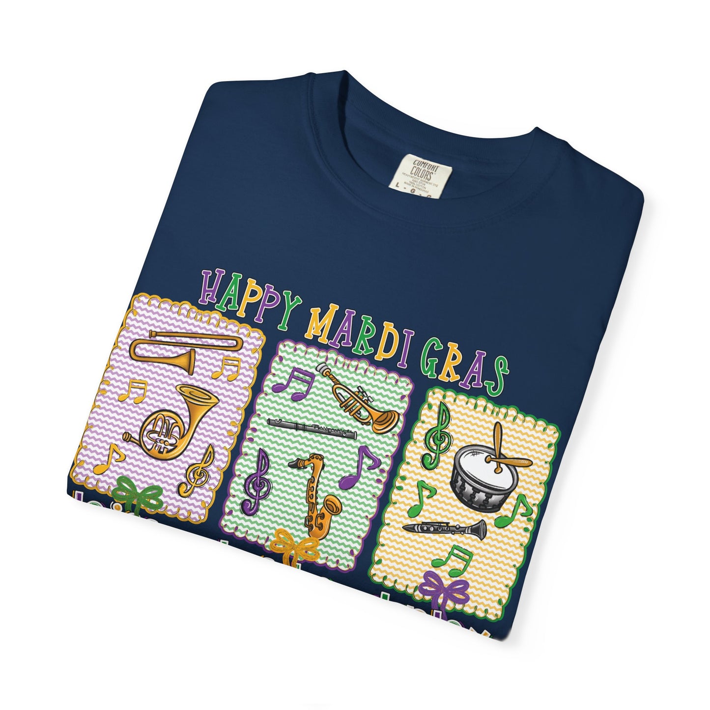 Happy Mardi Gras Jazz T-Shirt — Let the Good Times Roll Shirt