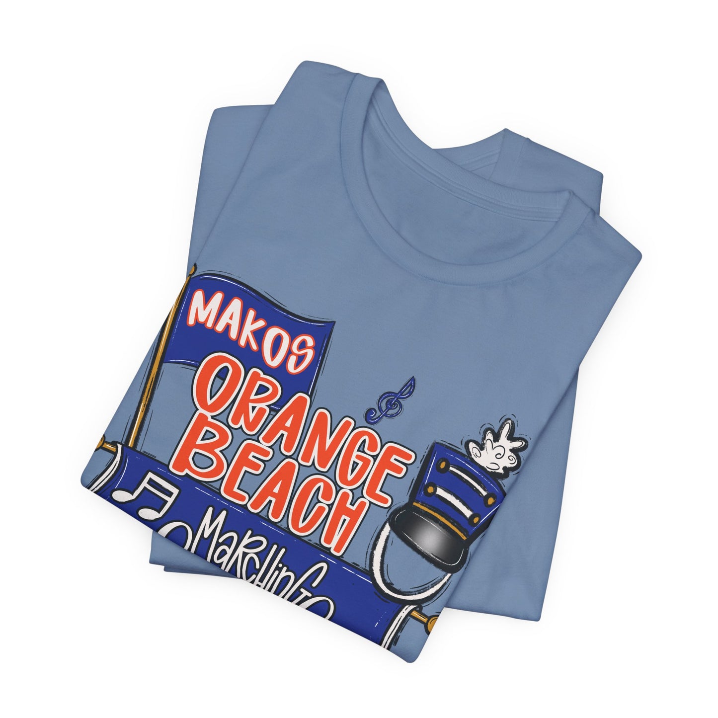 Adult Orange Beach Marching Band Tee - Bella Canvas