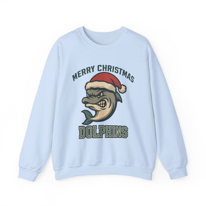 Merry Christmas Dolphins Sweatshirt - Gildan
