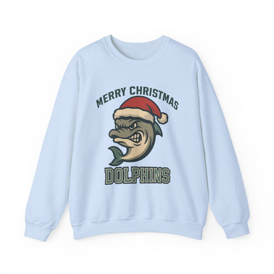 Merry Christmas Dolphins Sweatshirt - Gildan