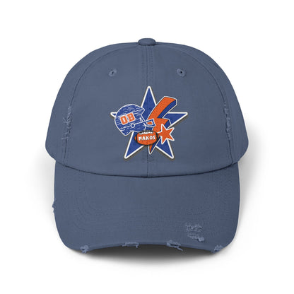 Makos Football Unisex Distressed Cap