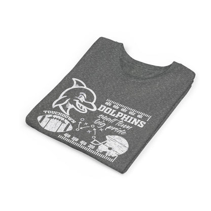 Youth Dolphin Football Tee - Bella Canvas