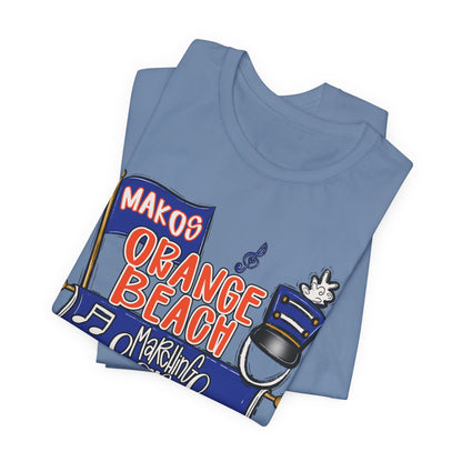 Adult Orange Beach Dad Band Tee - Bella Canvas