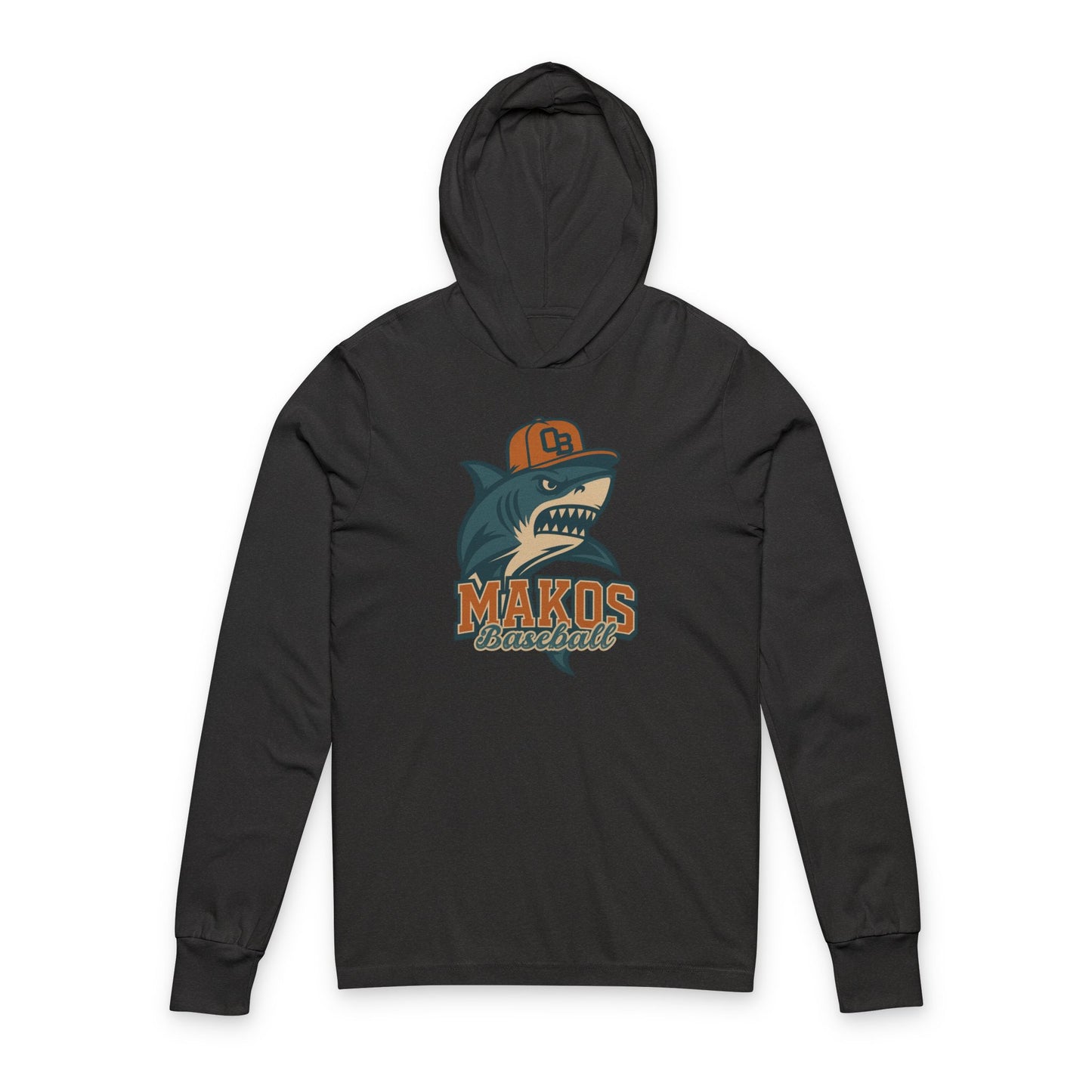 Makos Baseball Unisex Hooded Tee - Bella Canvas
