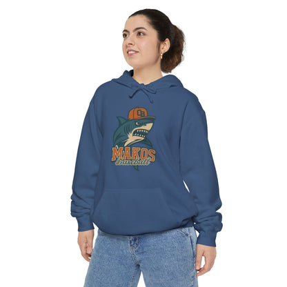 Adult Makos Retro Baseball Hoodie - Comfort Colors