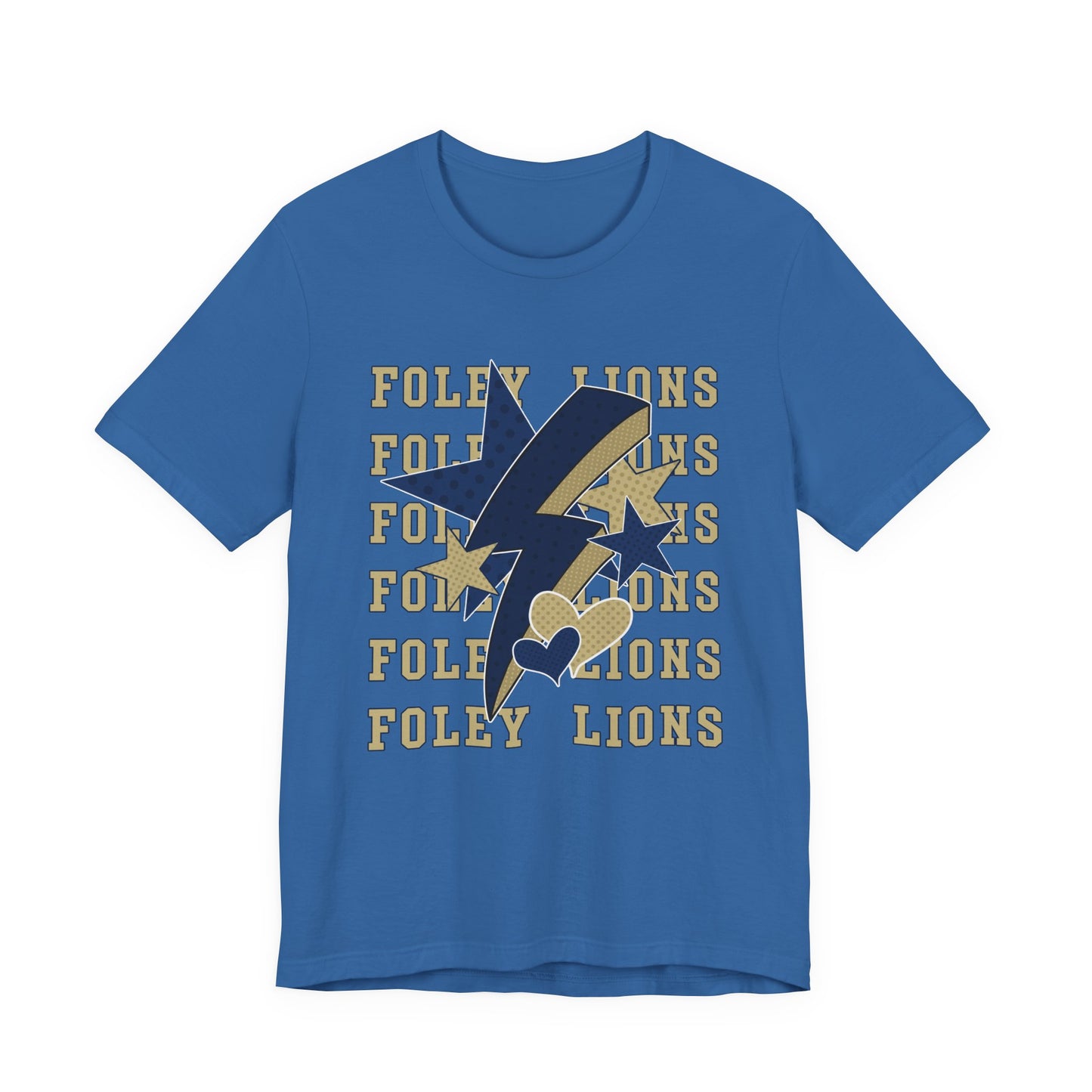 Foley Lions Hearts, Stars, Lightning Tee - Bella Canvas