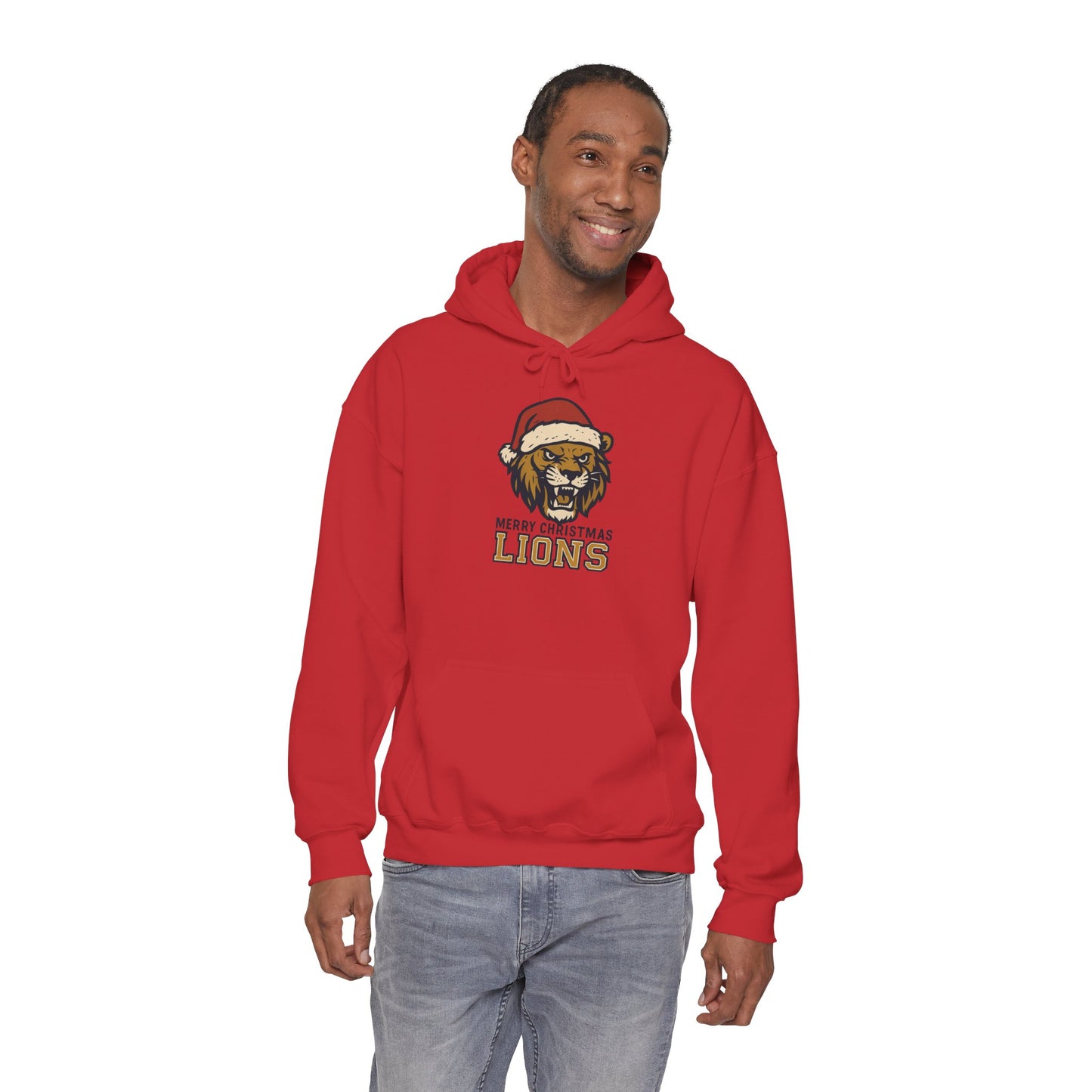 Merry Christmas Lions Hoodie — Gildan