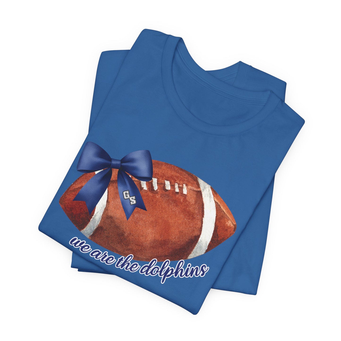 Adult Dolphins Coquette Football Tee
