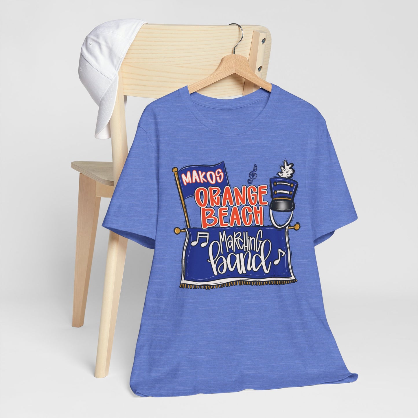 Adult Orange Beach Marching Band Tee - Bella Canvas