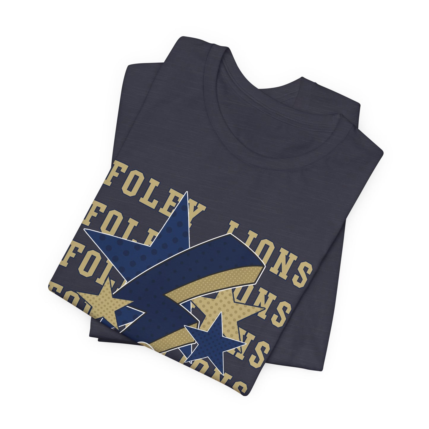 Foley Lions Hearts, Stars, Lightning Tee - Bella Canvas
