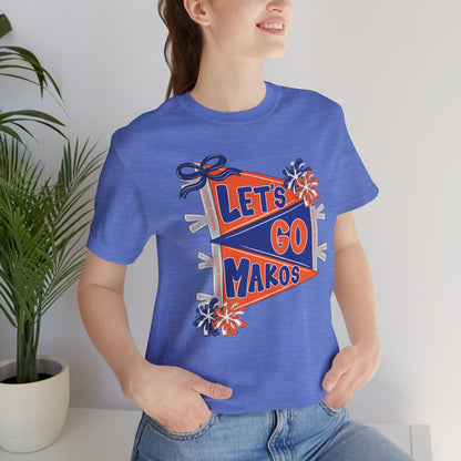 Adult Makos Let's Go Pennant Tee - Bella Canvas