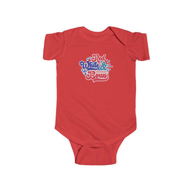 Red, White & Bows Infant Bodysuit - Perfect for July 4th Celebrations