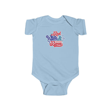 Red, White & Bows Infant Bodysuit - Perfect for July 4th Celebrations