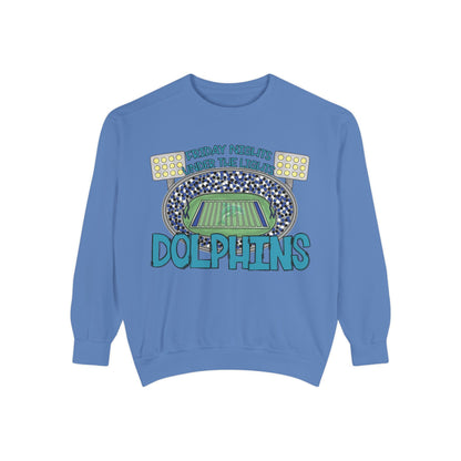 Adult Friday Night Lights Dolphins Sweatshirt - Comfort Colors
