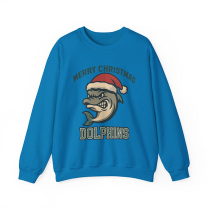 Merry Christmas Dolphins Sweatshirt - Gildan