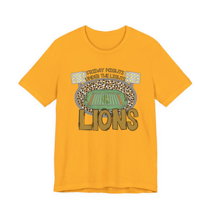 Adult LionsFriday Nights Under the Lights Tee - Bella Canvas