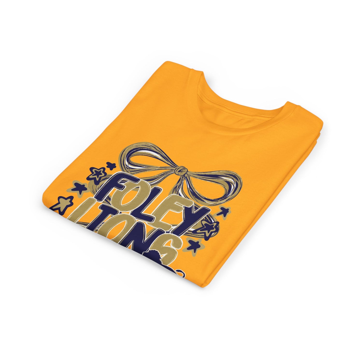 Youth Foley Lions Bow Tee - Bella Canvas