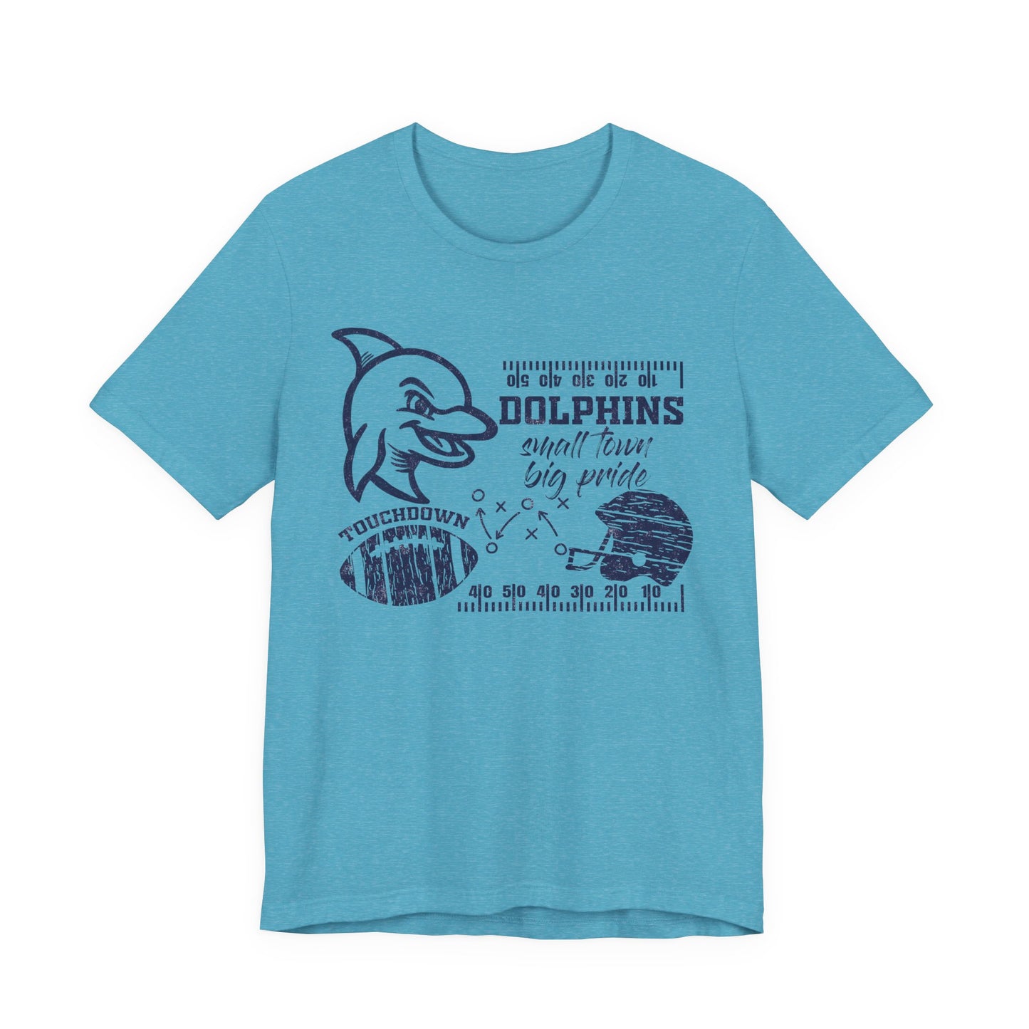 Adult Dolphin Football Tee - Bella Canvas