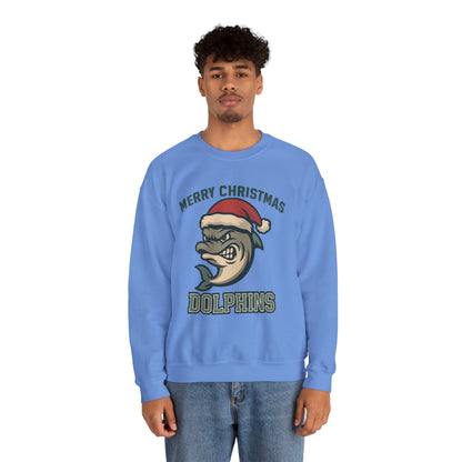Merry Christmas Dolphins Sweatshirt - Gildan