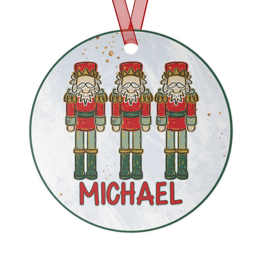 Personalized Red & Green Nutcracker Ornament