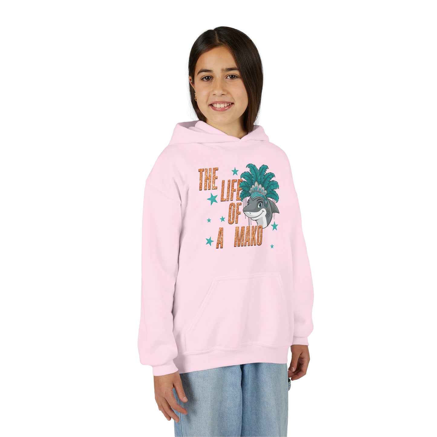 Life of a Mako Faux Glitter Hoodie - Gildan