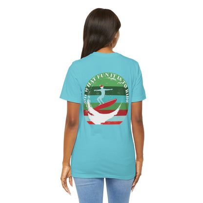 Adult Christmas Surfing Tee - Bella Canvas