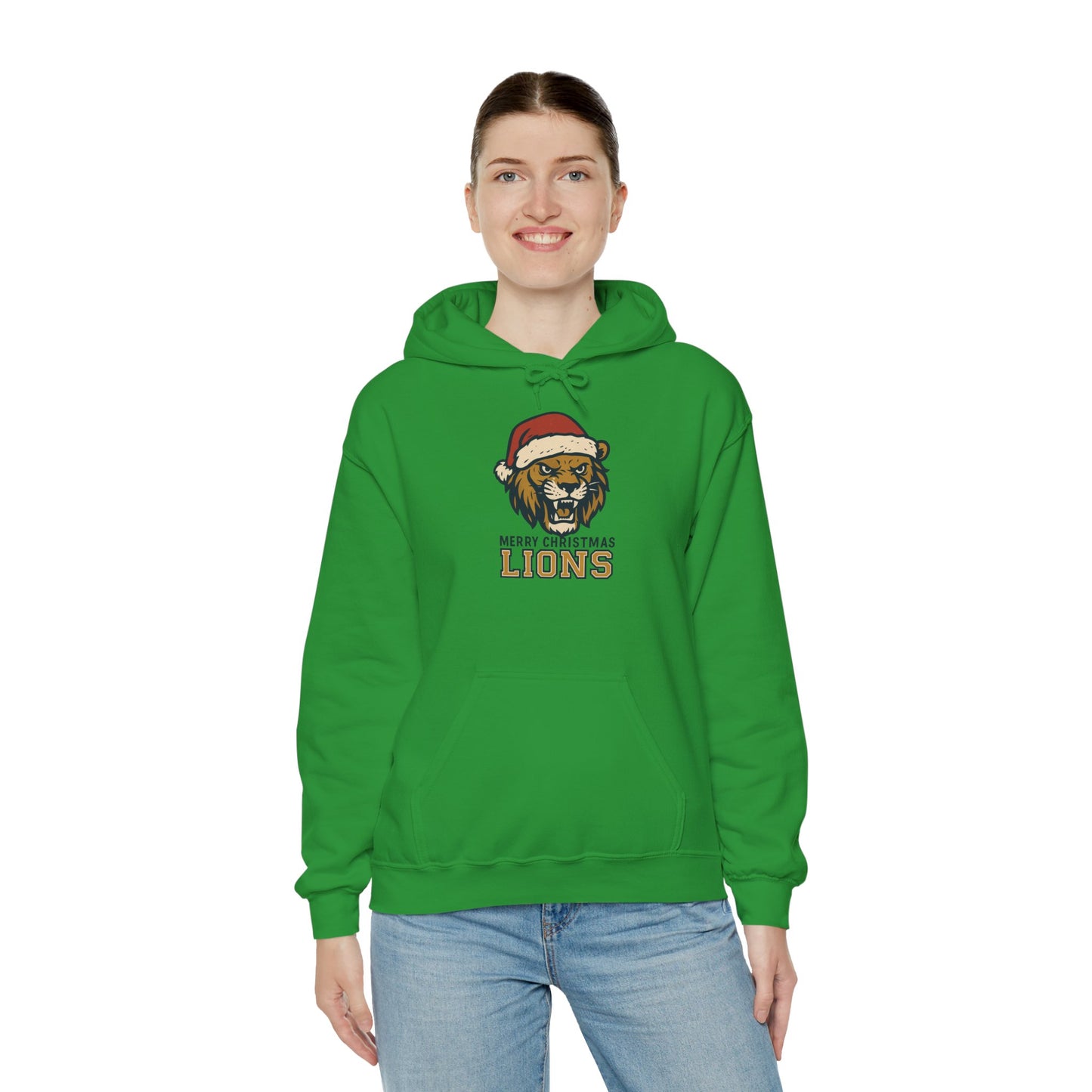 Merry Christmas Lions Hoodie — Gildan